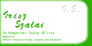 irisz szalai business card